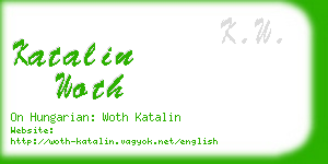 katalin woth business card